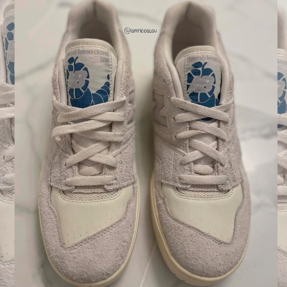 Aime Leon Dore Cream and Blue Sneakers